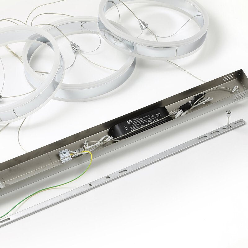 Lucande Pendelleuchte Hängeleuchte LED Chrom Lyani dimmbar Esszimmerlampe848 - 4251096550290