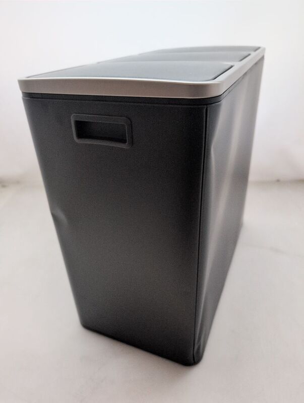 hjh OFFICE Abfallsammler Mülltrennsystem CLEAN IX Eimer 54L 3x18L Stahl schwarz - 4064323037729