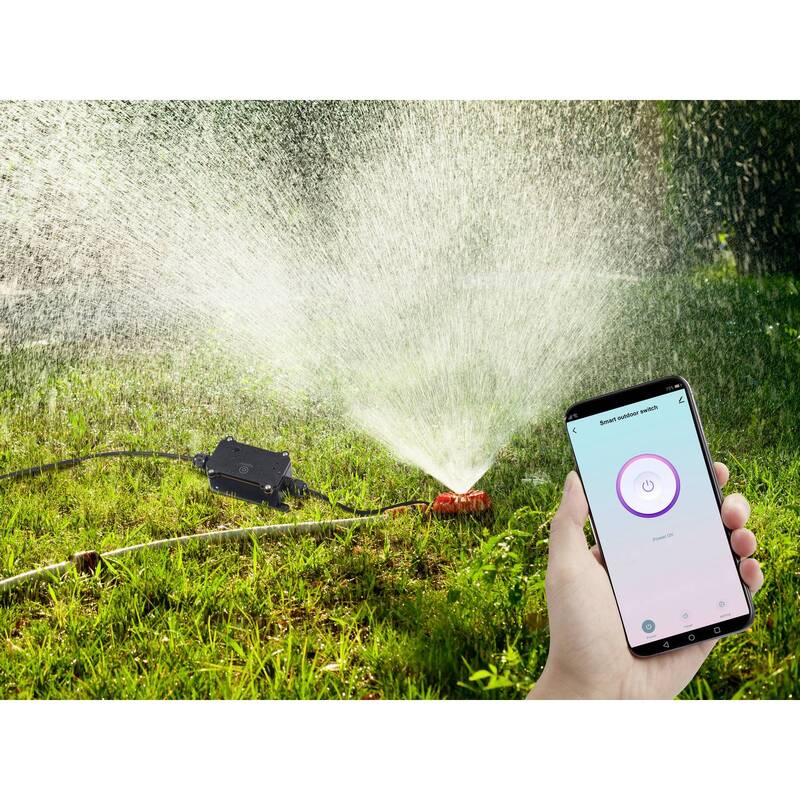 Sygonix Wi-Fi Schalter Aufputz 1-Kanal IP68 3500W Smart Home Alexa schwarz 20m - 4064161247175