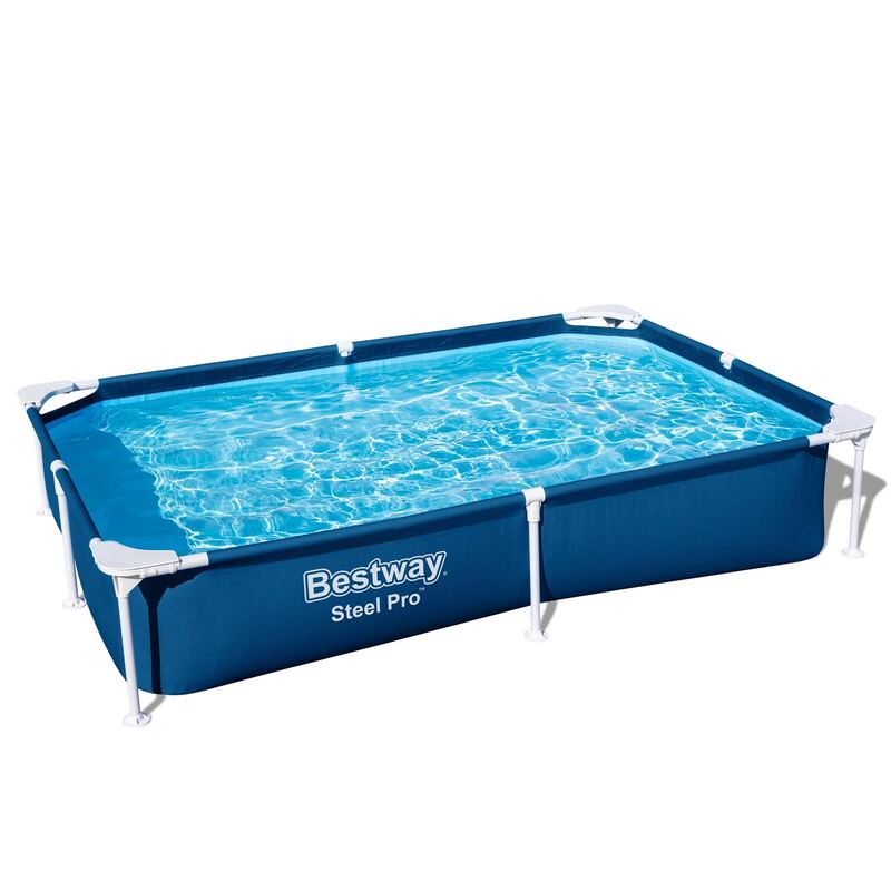 Bestway Steel Pro Pool Gartenpool 221x150x43cm Stahlrahmen dunkelblau 1200l - 6941607327951