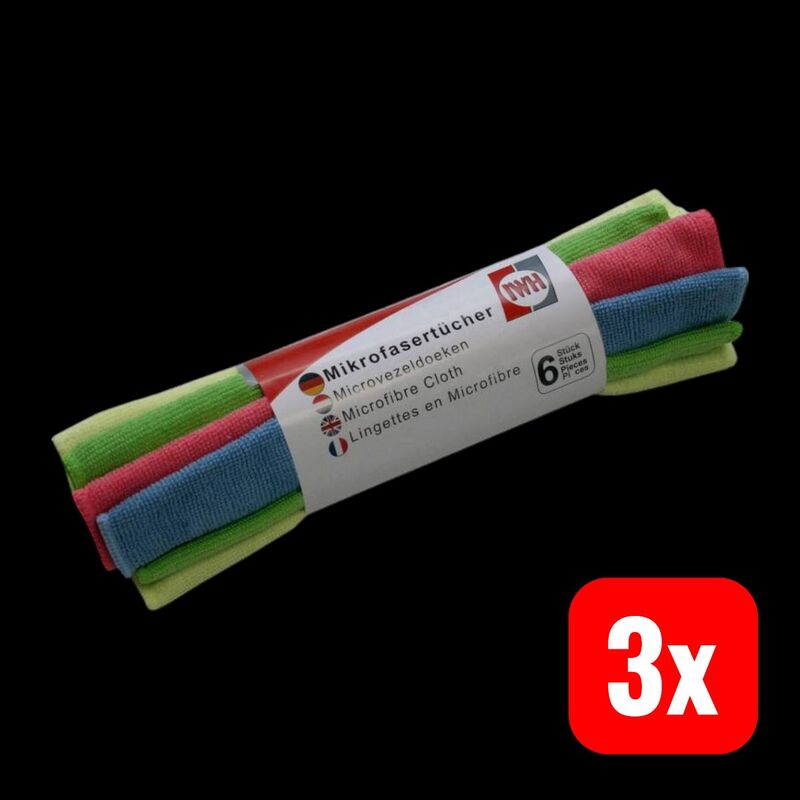 IWH Microfasertuch Reinigungstuch 6 Stück 30x30cm vielseitig einsetzbar effektiv - 4045914009325