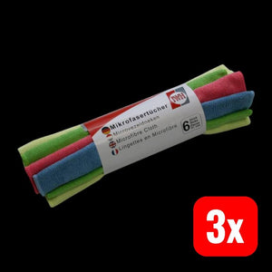 B-Ware IWH Microfasertuch Reinigungstuch 6 Stück 30x30cm vielseitig einsetzbar effektiv