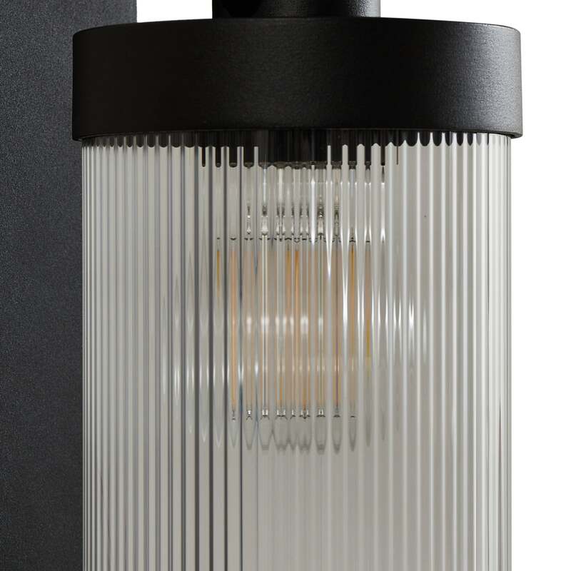 Lindby Außenwandleuchte Yrene LED Gartenlampe mit Sensor schwarz 20cm IP44 - 4251911798098