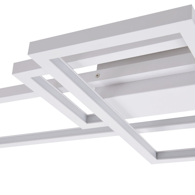 Lindby Deckenleuchte Decklampe LED Poppy Dimmfunktion Aluminium weiss warmwe28 - 4251096564396