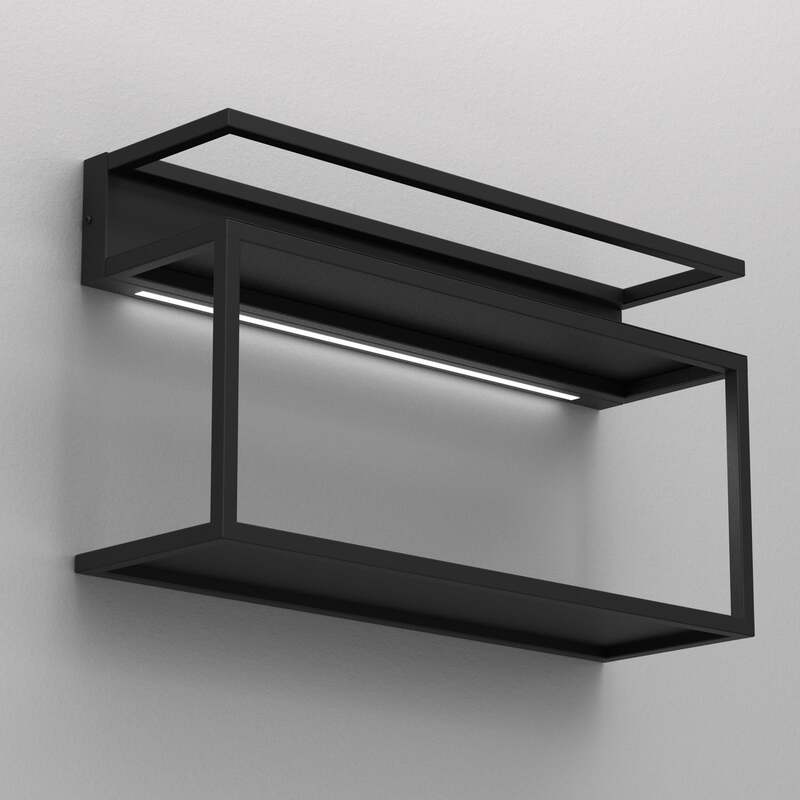 Luminex Wandleuchte Shelf LED Wandlampe Designer Leuchte schwarz 60cm lang - 5907812622954