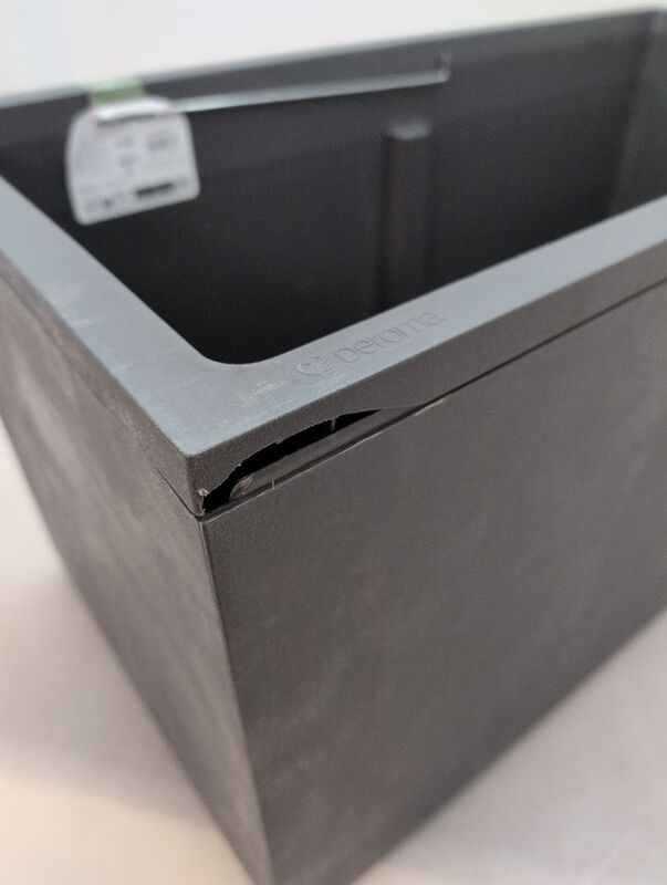 Deroma Pflanzkasten Hochbeet Millennium 79x39cm anthrazit Kunststoff 73l - 0191942097385