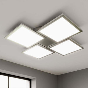 B-Ware Lucande Deckenlampe Ilira LED dimmbar 4-flg silber CCT Nachtlichtfunktion
