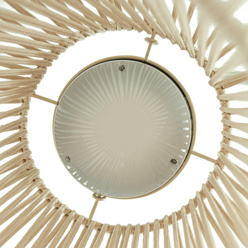 Lindby Hängelampe Hängeleuchte Austas LED Pendelleuchte dimmbar beige IP54 32cm - 4255830909412
