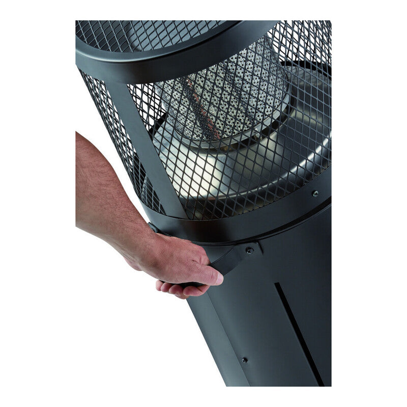 Enders Terrassenheizer Heizstrahler Polo 2.0 Edelstahl schwarz 3-6kW mobil 115cm - 4000591014437