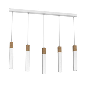 B-Ware Milagro Hängeleuchte Stag Hängelampe Deckenlampe Leuchte fünfflammig weiß/braun