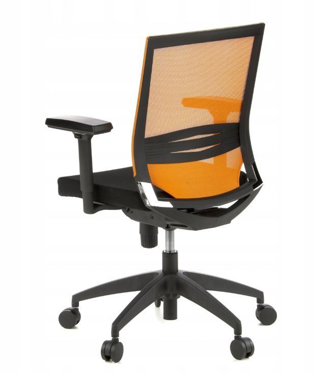 Bürostuhl Chefsessel Drehstuhl hjh OFFICE PORTO BASE Netz Stoff schwarz orange - 4260182536360