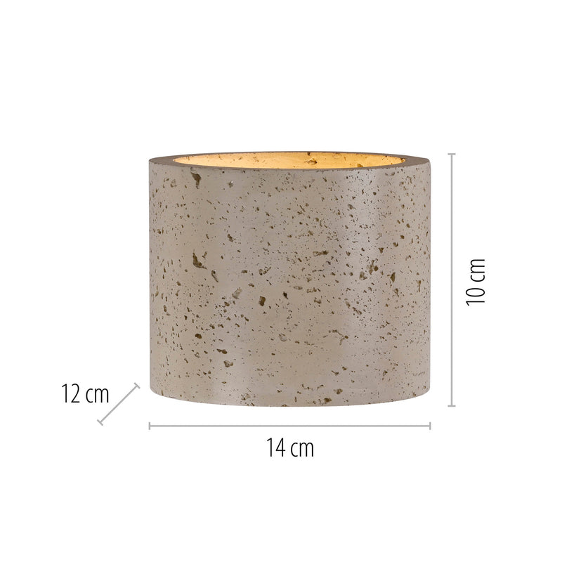 Schöner Wohnen Wandleuchte Traventa LED Lampe dimmbar beige 14x10cm IP20 - 4043689019440