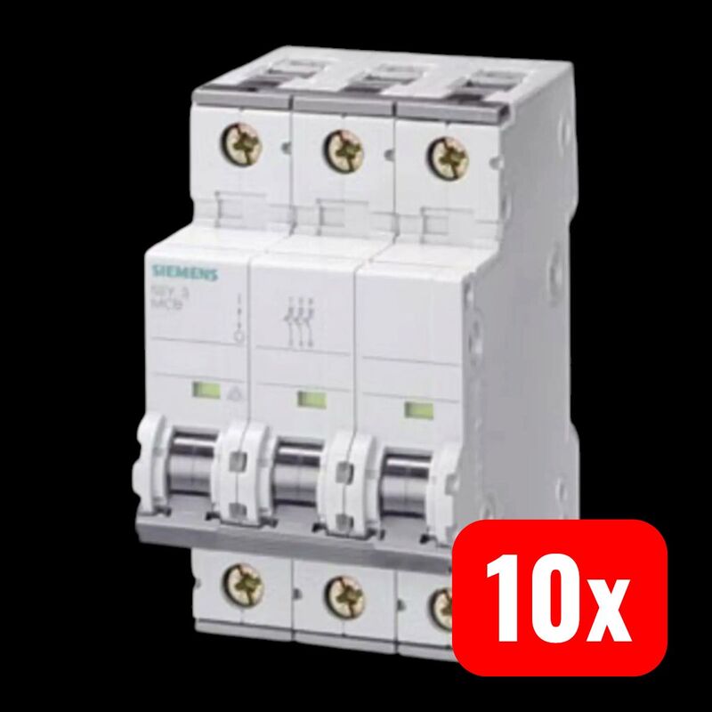 Siemens Leitungsschutzschalter 5SY4316-7 3-polig 16A 400V 10kA IP20 Hutschiene - 4001869181950