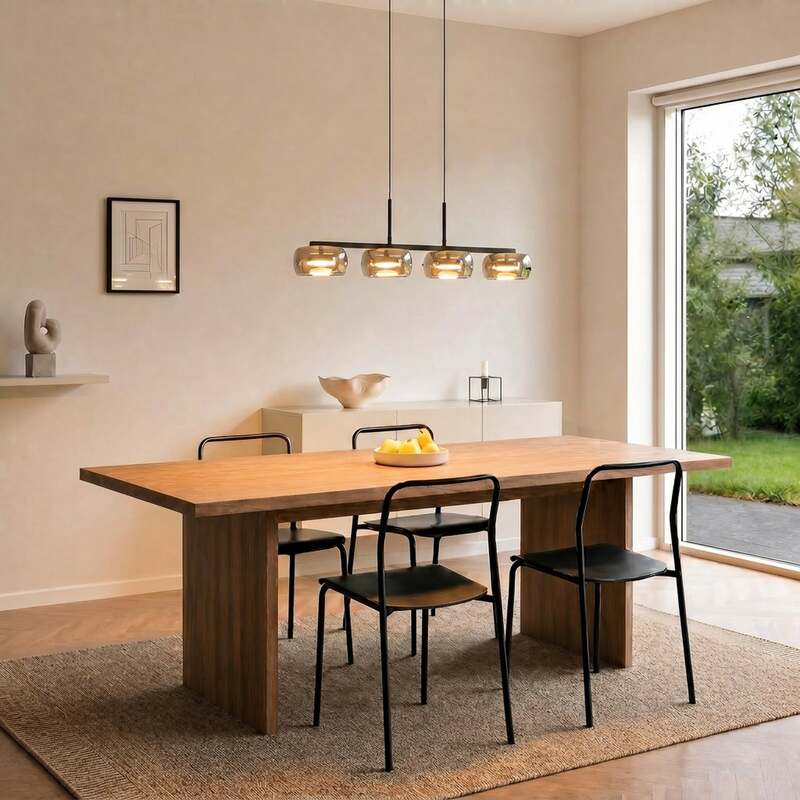 Lucande LED Hängeleuchte Pendelleuchte Martis amber 4-flammig dimmbar Esszimmer - 4255830904929