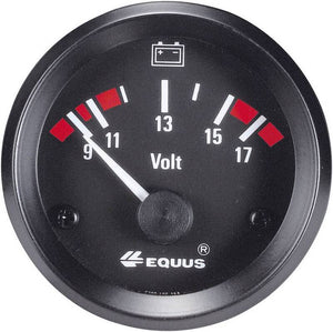 B-Ware Equus 842060 Kfz Einbauinstrument für Auto Voltmeter Spannungsanzeige  9 - 17 V