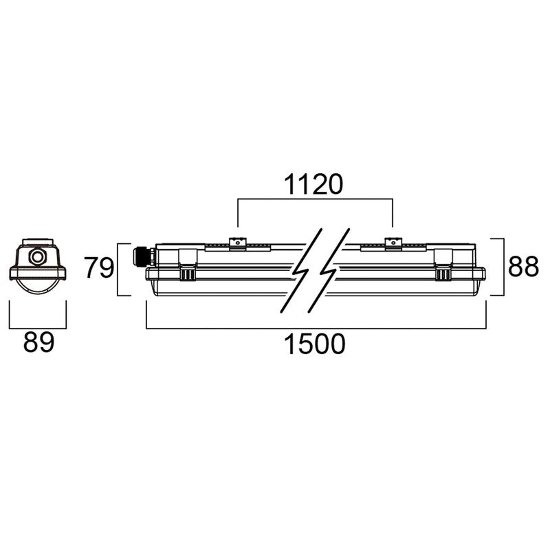 Sylvania Feuchtraumleuchte Wannenleuchte LED Resisto Grau IP66 Universalweiß - 5410288102450