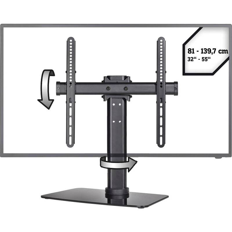 SpeaKa Professional TV-Standfuß neigbar schwenkbar höhenverstellbar schwarz - 4016139159669