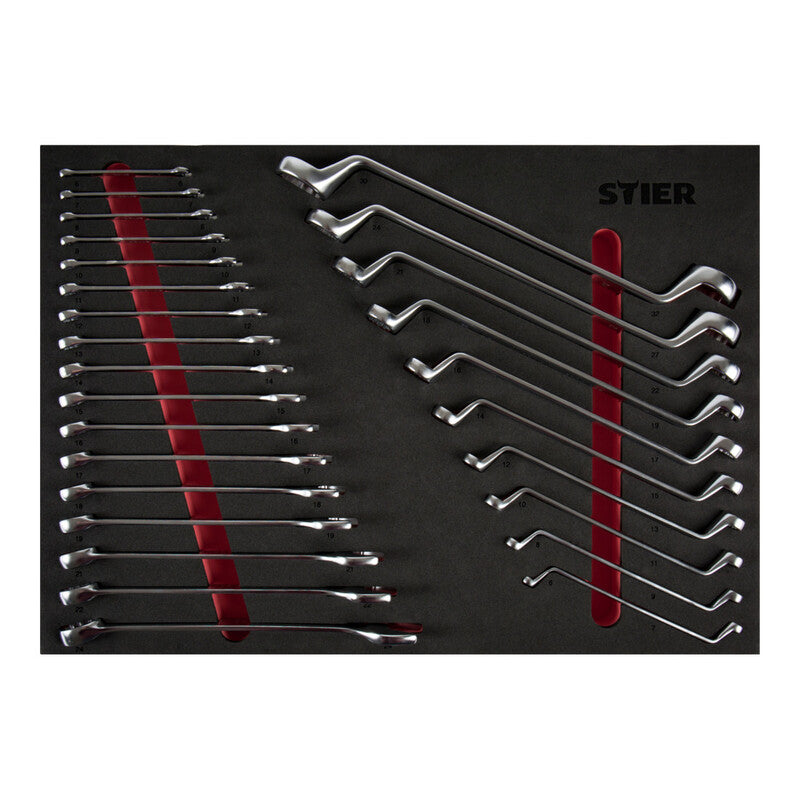 STIER Werkstattwagen Werkzeugwagen 223-teilig mit Schutzvorrichtung schwarz - 4251709631286