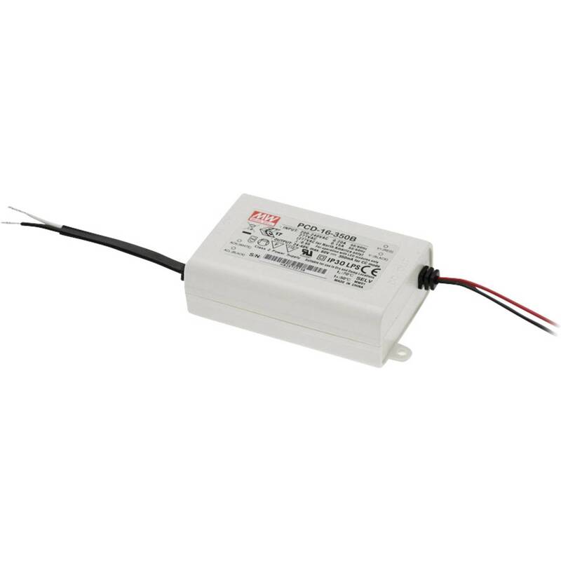Mean Well LED-Treiber Konstantstrom PCD-16-1400B dimmbar 16W 1.4A 8-12V IP30 - 4711287439655