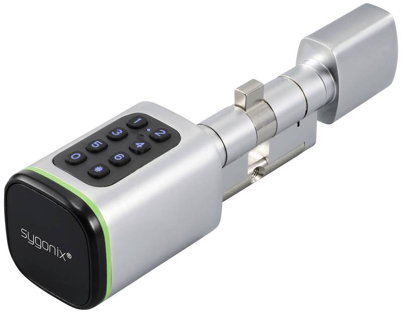 Sygonix BT PIN RFID Schließzylinder Aluminiumlegierung Schwarz 100 Passwörter - 4064161318431