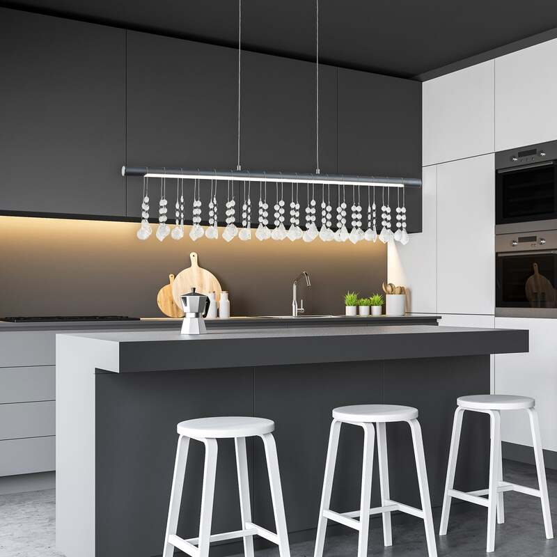 Näve Pendelleuchte Hängelampe Nobilis LED Leuchte dimmbar dunkelgrau 100 cm 24 W - 4003222885567
