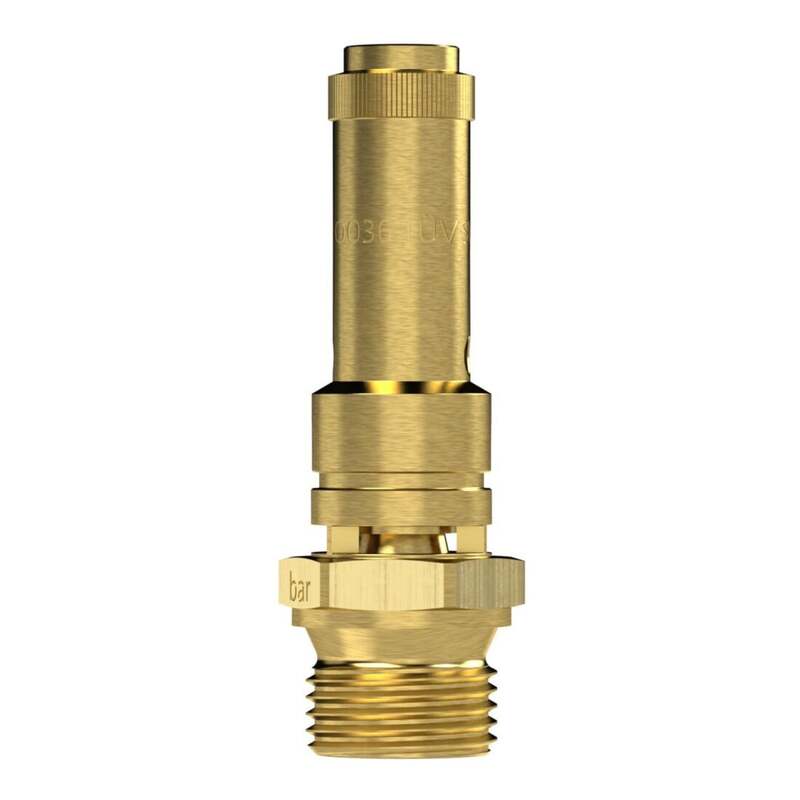 Riegler Sicherheitsventil DN 8 Messing G 1/4 Druckregler 7 5 bar 0 2 bis 50 bar - 4047322042345