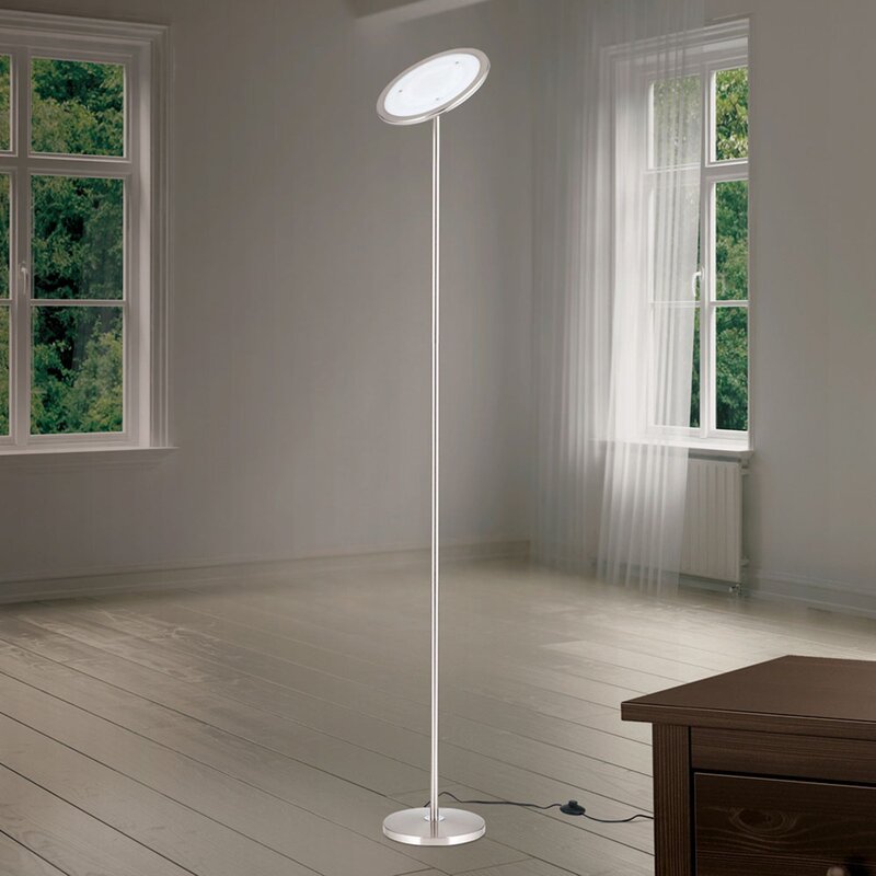 Oscar Deckenfluter Stehlampe LED dimmbar Kopf justierbar nickel matt SIEHE TEXT - 9003090266630