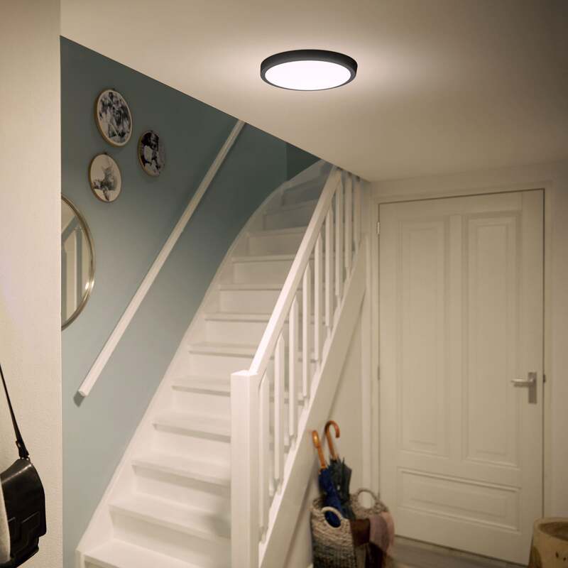 Philips Deckenlampe LED Leuchte Slim Surface 21cm schwarz warmweiß 2700K Lampe - 8719514328693
