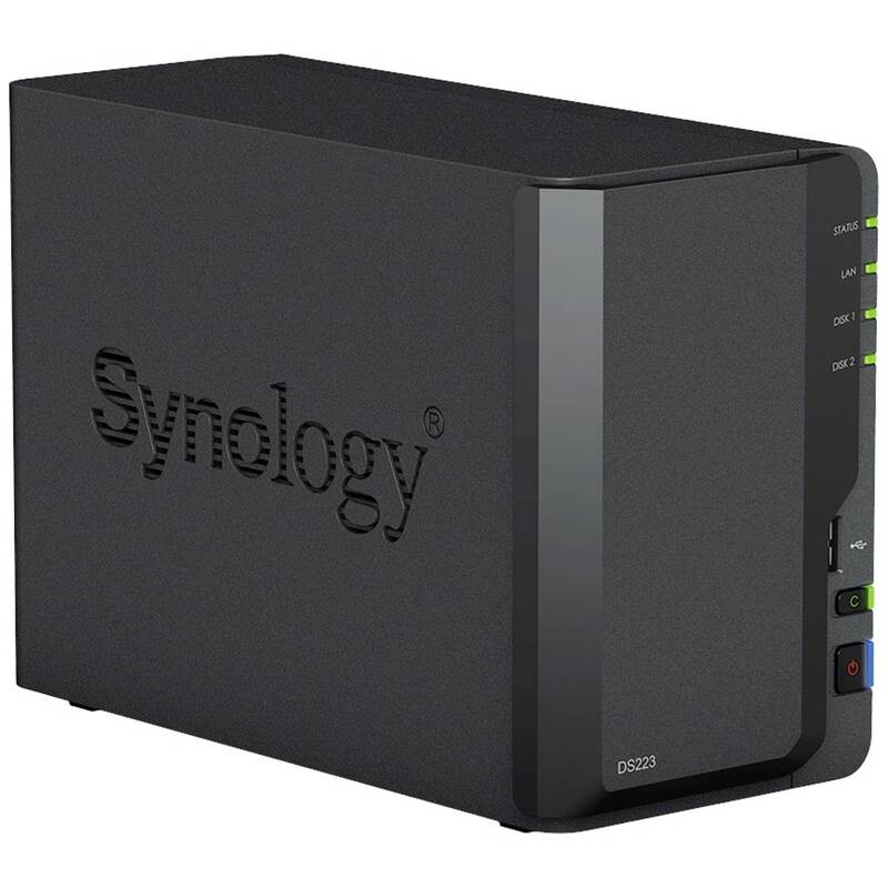 Synology DiskStation DS223 NAS-Server Gehäuse 36TB 2 Bay USB 3.2 Gen 1 Netzwerk - 4711174724772