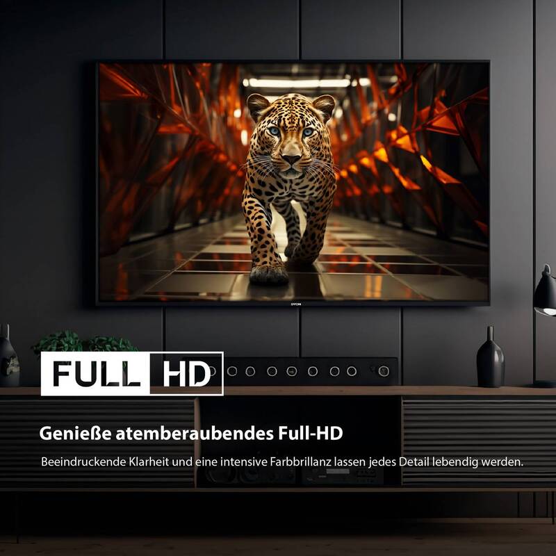 DYON Ultimax 32F-TI LED-TV 80 cm Full HD Smart TV WLAN 3 HDMI 2 USB schwarz - 4260552544322