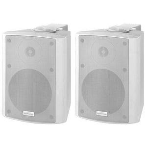 B-Ware Monacor Lautsprecher Boxen Set Aufbau weiß Bluetooth Cinch-Eingang 10W 1 Paar