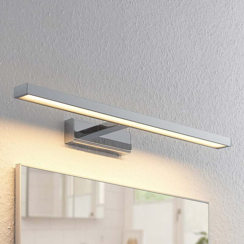 Lindby LED-Spiegelleuchte Jukka Wandleuchte chrom warmweiß 60cm IP44 Badezimmer - 4251096580624