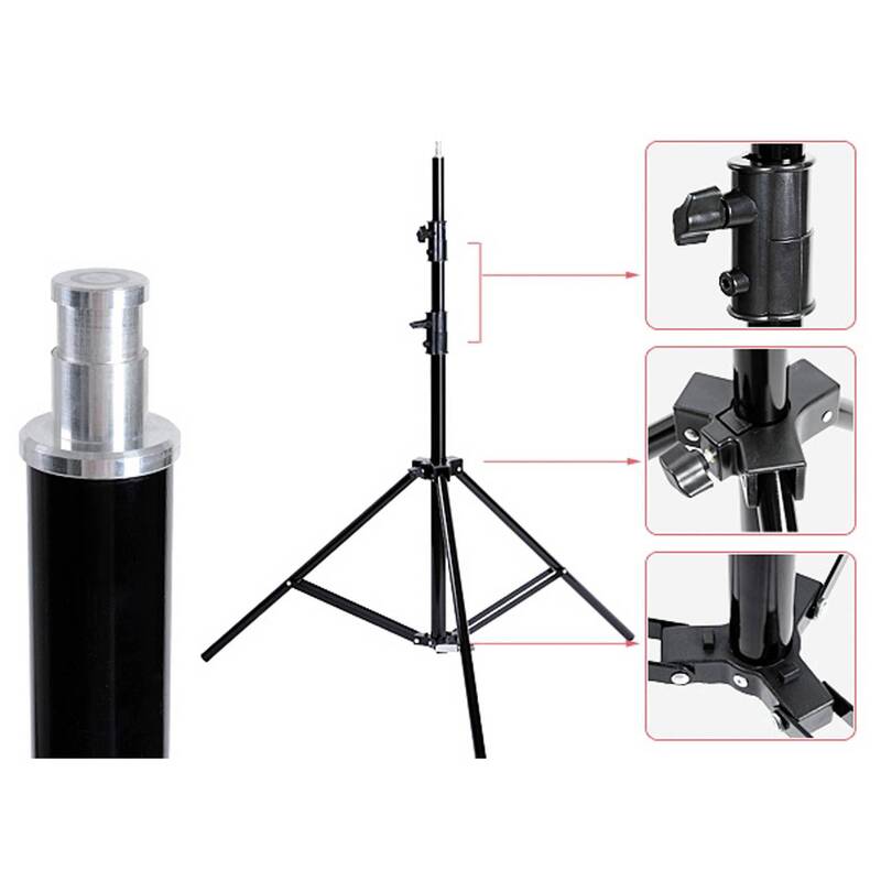 Godox Lichtstativ Stativ 3-teilig Aluminium schwarz 97-260cm stabil und leicht - 6952344206317
