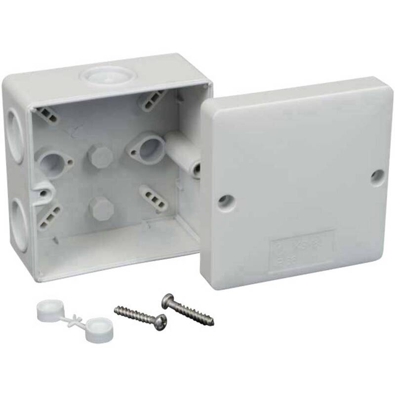 KOPOS Abzweigdose halogenfrei 101x101x63mm flammwidrig bis 850°C hell-grau - 8595568910615