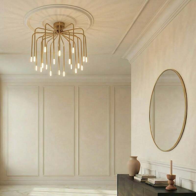 Lucande Deckenlampe Deckenleuchte Ariadne LED Lampe dimmbar gold Ø57cm 3000K - 4255830906688