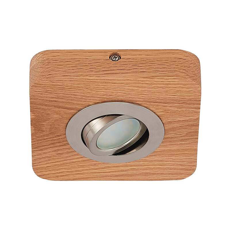 Lindby Deckenleuchte Mikari LED Lampe Downlight Holz schwenkbar warmweiß 14cm - 4251911707939