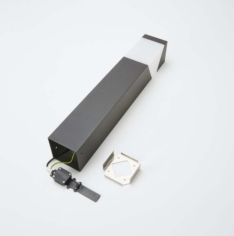 Lucande Sockelleuchte Kiran Gartenleuchte LED dimmbar IP44 grau 60cm Metall - 6291105706209