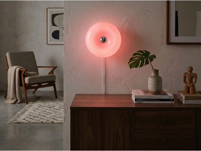 Eglo Tischleuchte Basile LED Lampe Wandlampe Leuchte warmweiß bordeaux Ø30cm - 9008606404841