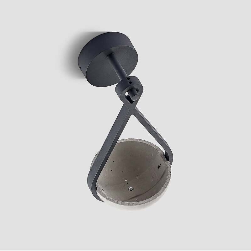 Lucande Außenwandleuchte Wandlampe LED Florka Naturstein Blumenampel Pflanzsc65 - 4251096580778