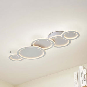 B-Ware Lucande Deckenleuchte Lampe LED weiß Kunststoff Diala dimmbar 96 cm
