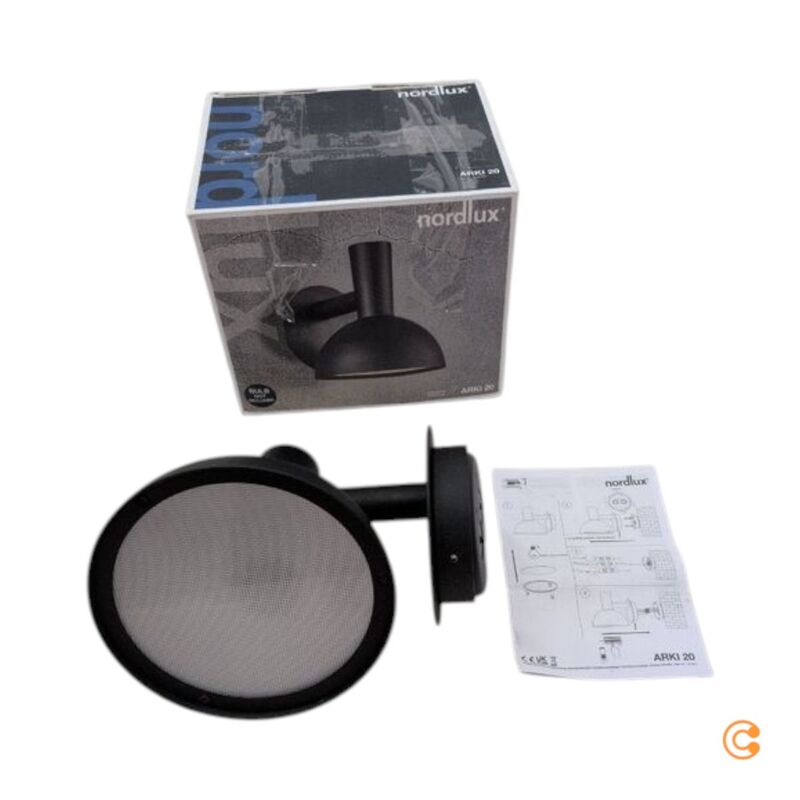 Nordlux Außenwandleuchte Arki schwarz Gartenlampe Wandleuchte dimmbar IP54 Ø20cm - 5701581280175