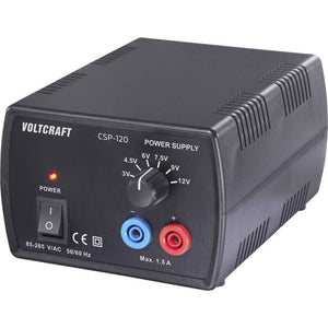 B-Ware VOLTCRAFT Labornetzgerät CSP-120 einstellbar 3-12V 1,5A 18W Schaltnetzteil