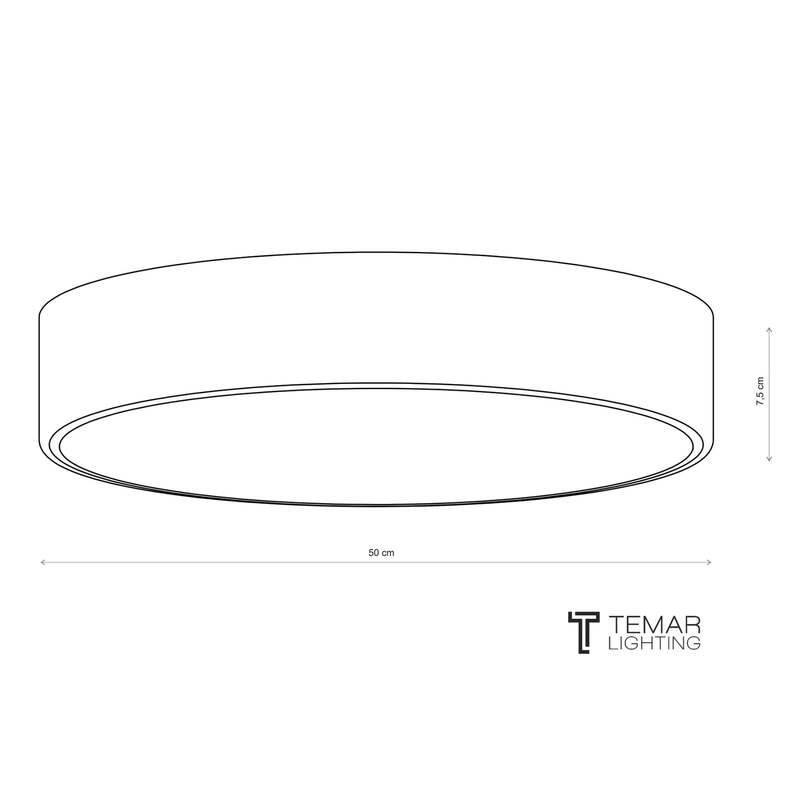 Deckenleuchte Cleo Ø 50 cm IP54 schwarz Metall E27 dimmbar 4x24W LED - 5907623601001