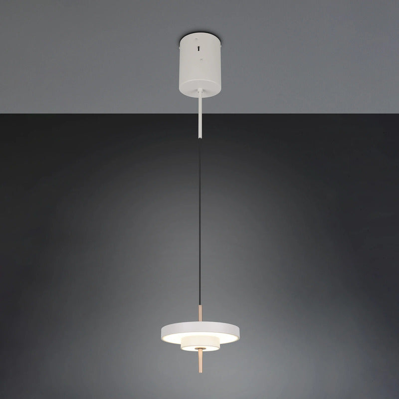 Trio Lighting Pendelleuchte Hängelampe LED Leuchte hellgrau Metall CCT dimmbar - 4017807655933