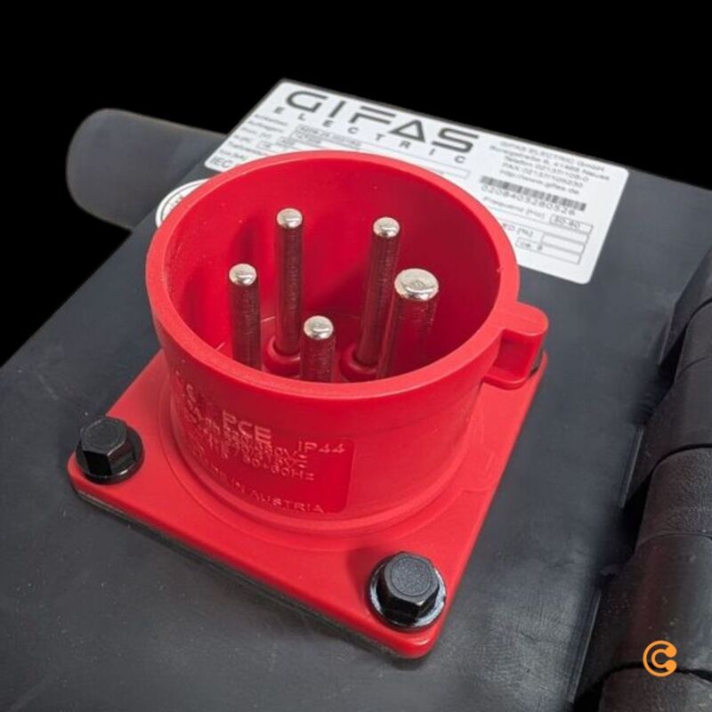 Gifas Electric CEE Stromverteiler Vollgummi 6206-25.00316G IP54 6 Steckdosen - 4251401406588