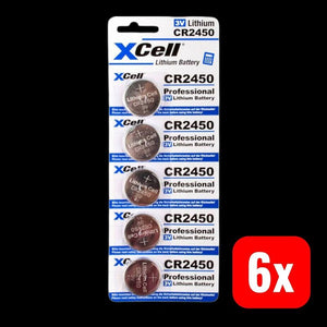 B-Ware XCell CR2450 Lithium Batterie Knopfzelle CR 2450 3V - 620mAh 5 St.