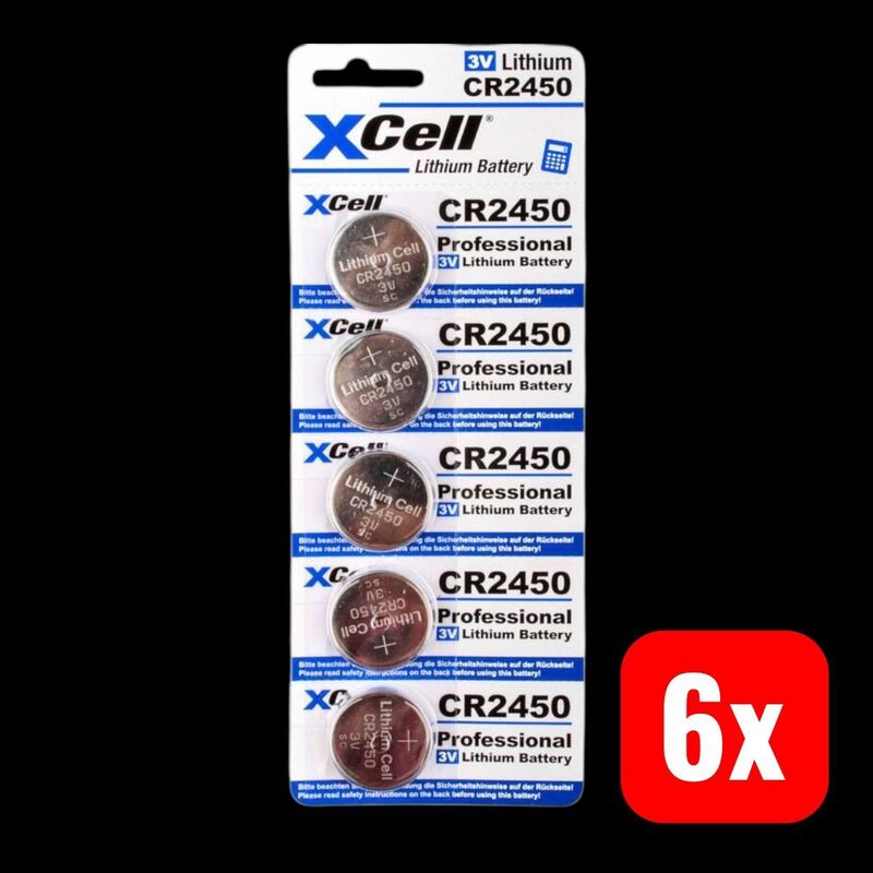 XCell CR2450 Lithium Batterie Knopfzelle CR 2450 3V - 620mAh 5 St. - 4042883455948