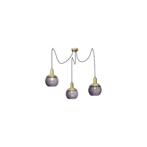 B-Ware Nova Luce Pendelleuchte Hängelampe Odessa Kugeln Rauchglas LED SIEHE TEXT/F604