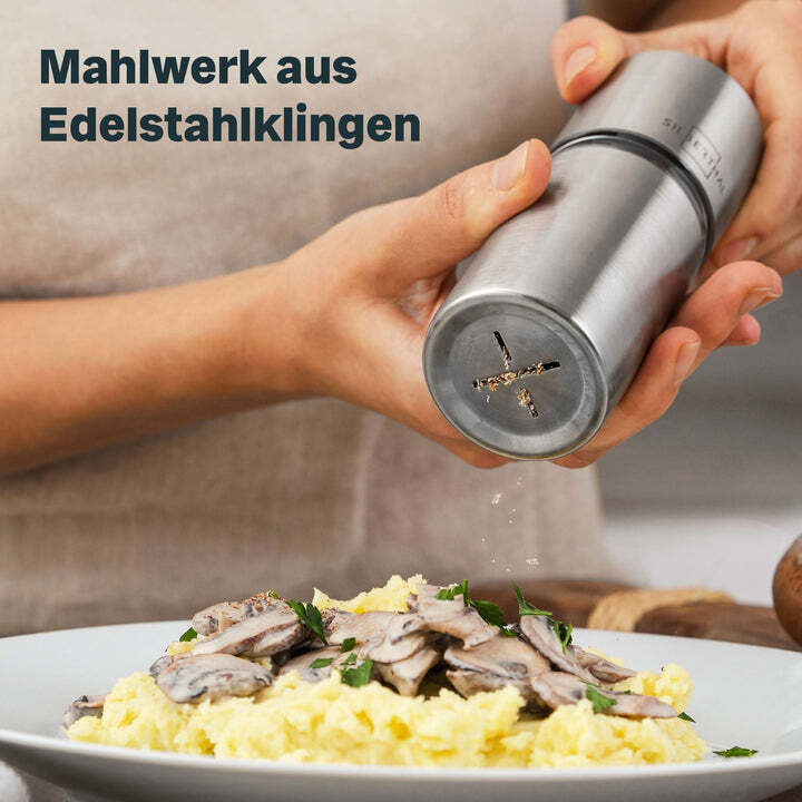 SILBERTHAL Muskatmühle Gewürzmühle Muskatnussmühle Finecut Edelstahlbehälter227 - 4260470462616