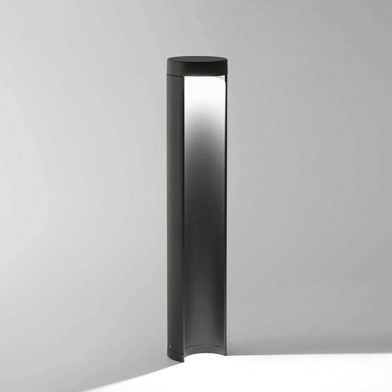 FARO BARCELONA Pollerleuchte Bodenleuchte LED Chandra H45cm grau Aluminium - 8421776082786